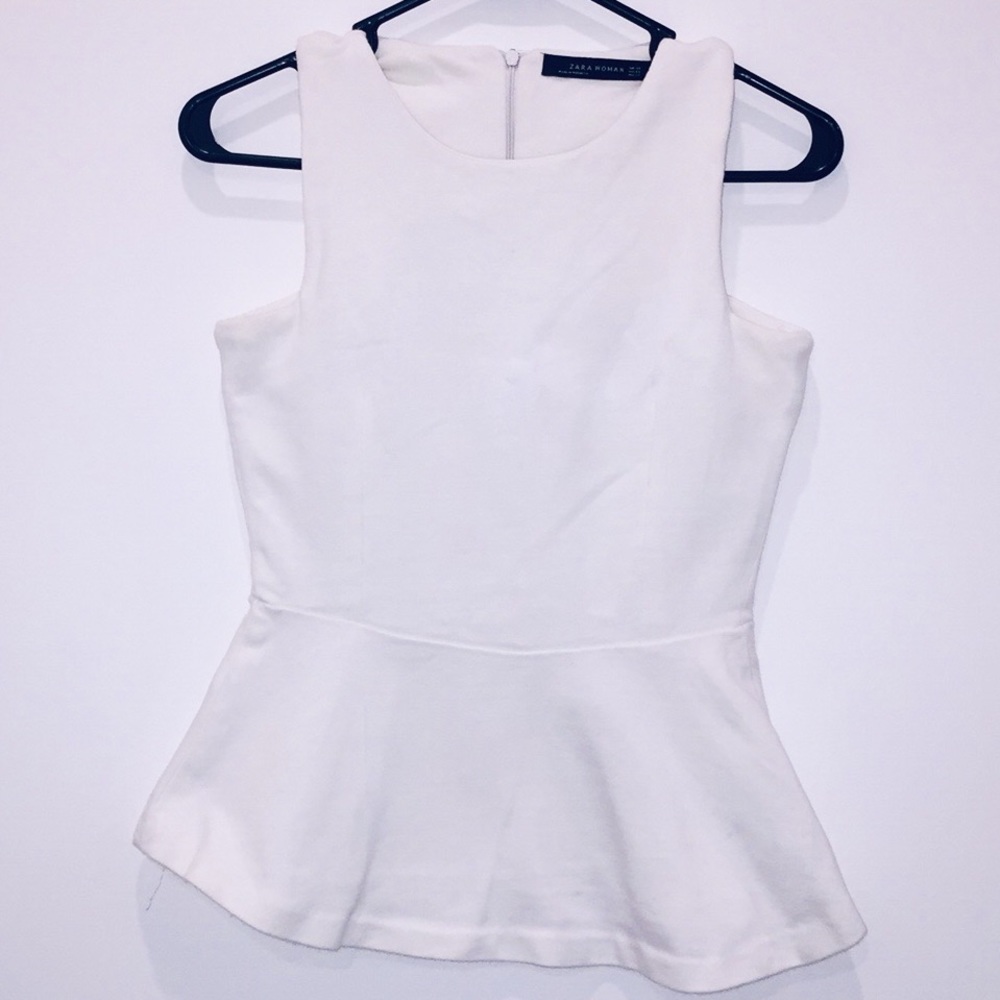 Zara sleeveless peplum